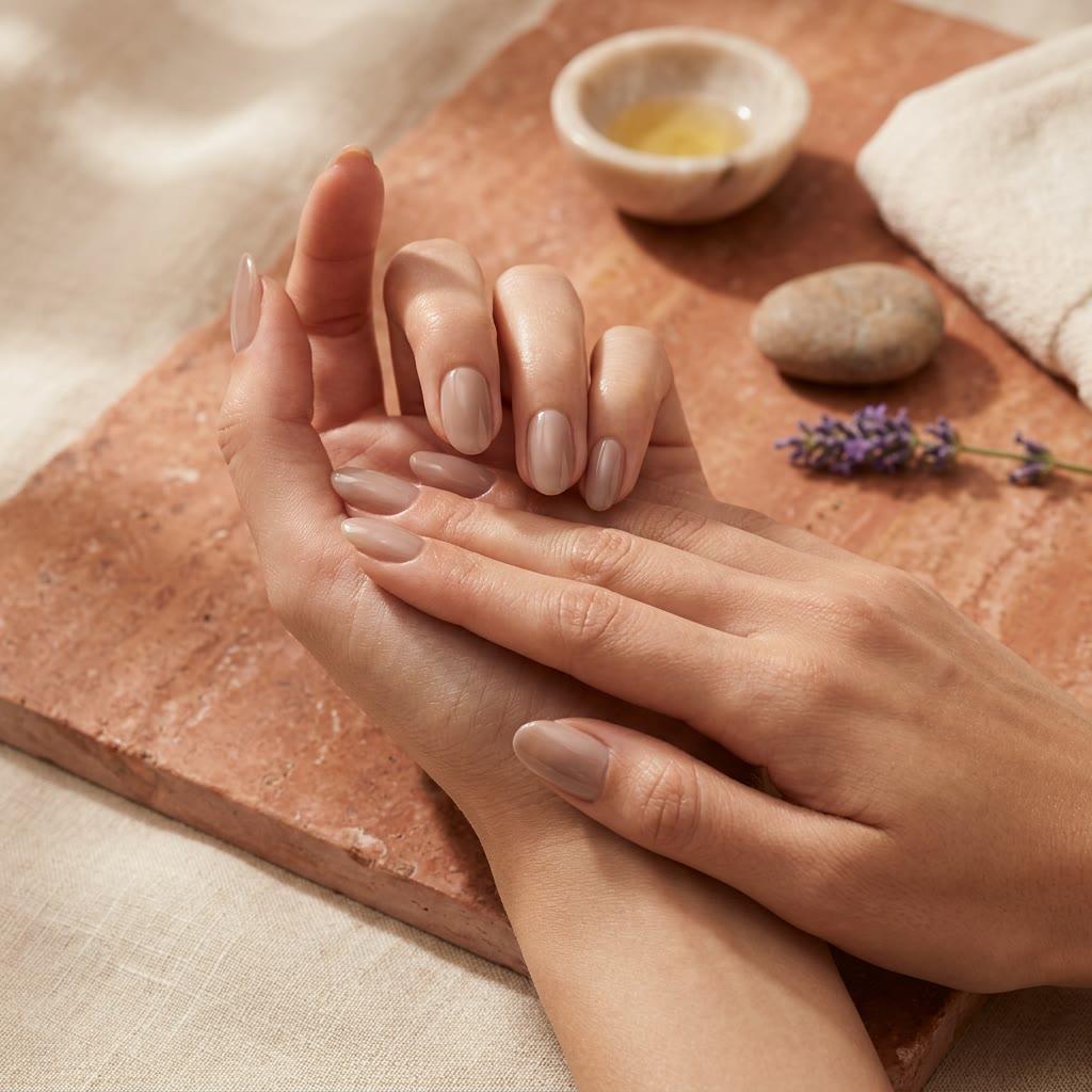 Detalle de nail art editorial